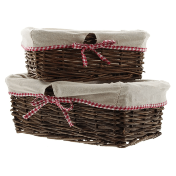 Rustikaler Weidenkorb Set